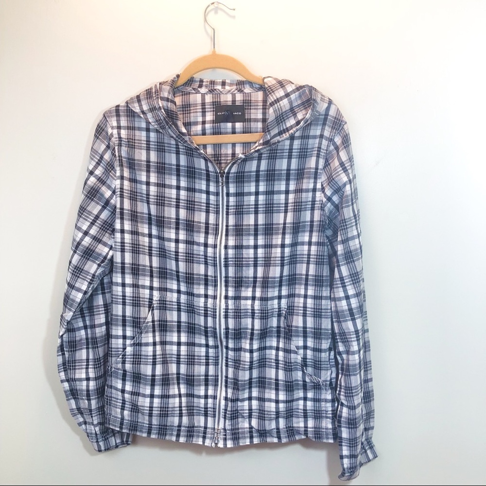 Club Monaco | zip up hooded shirt